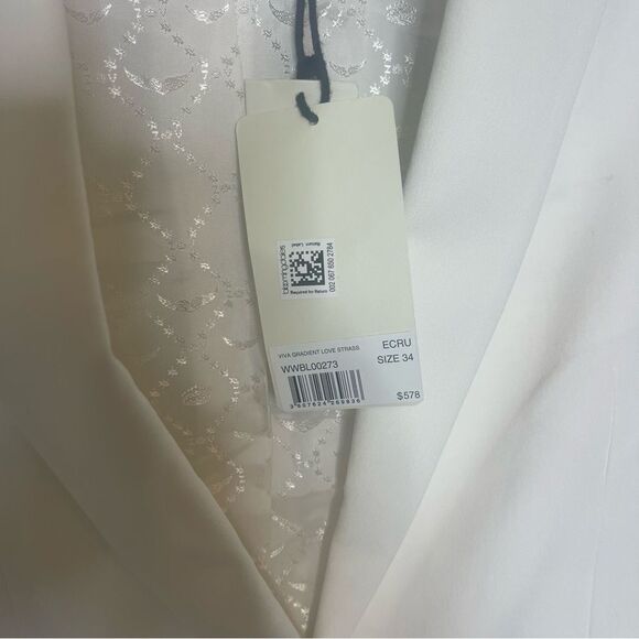 Zadig & Voltaire Viva Gradient Love Embellished Blazer New - Picture 14 of 14